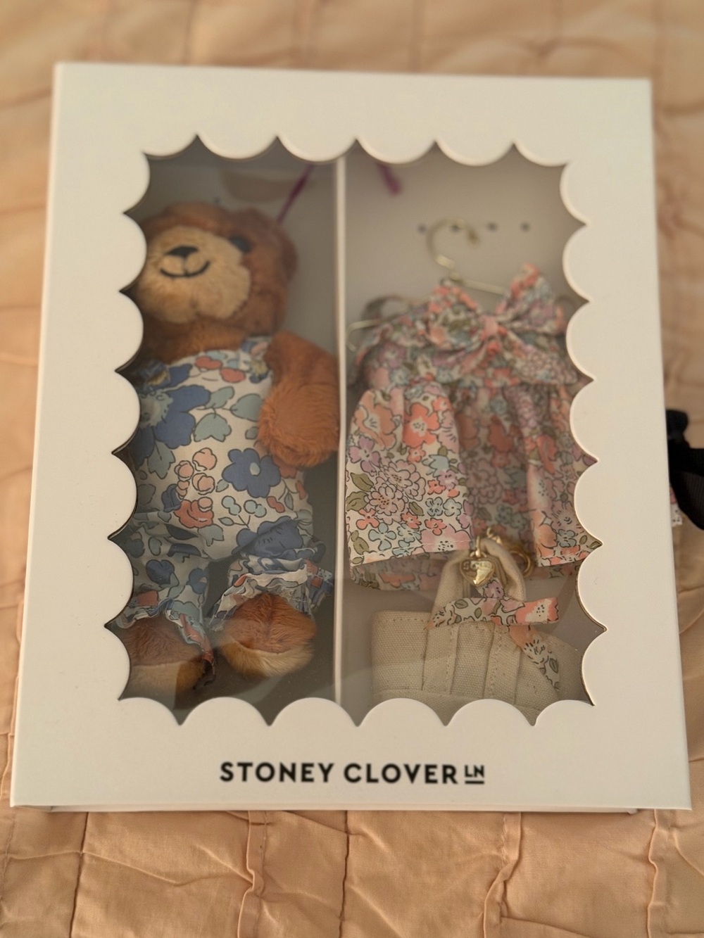 Stoney Clover Lane Bear Bag Charm  Set Made with Liberty Fabric